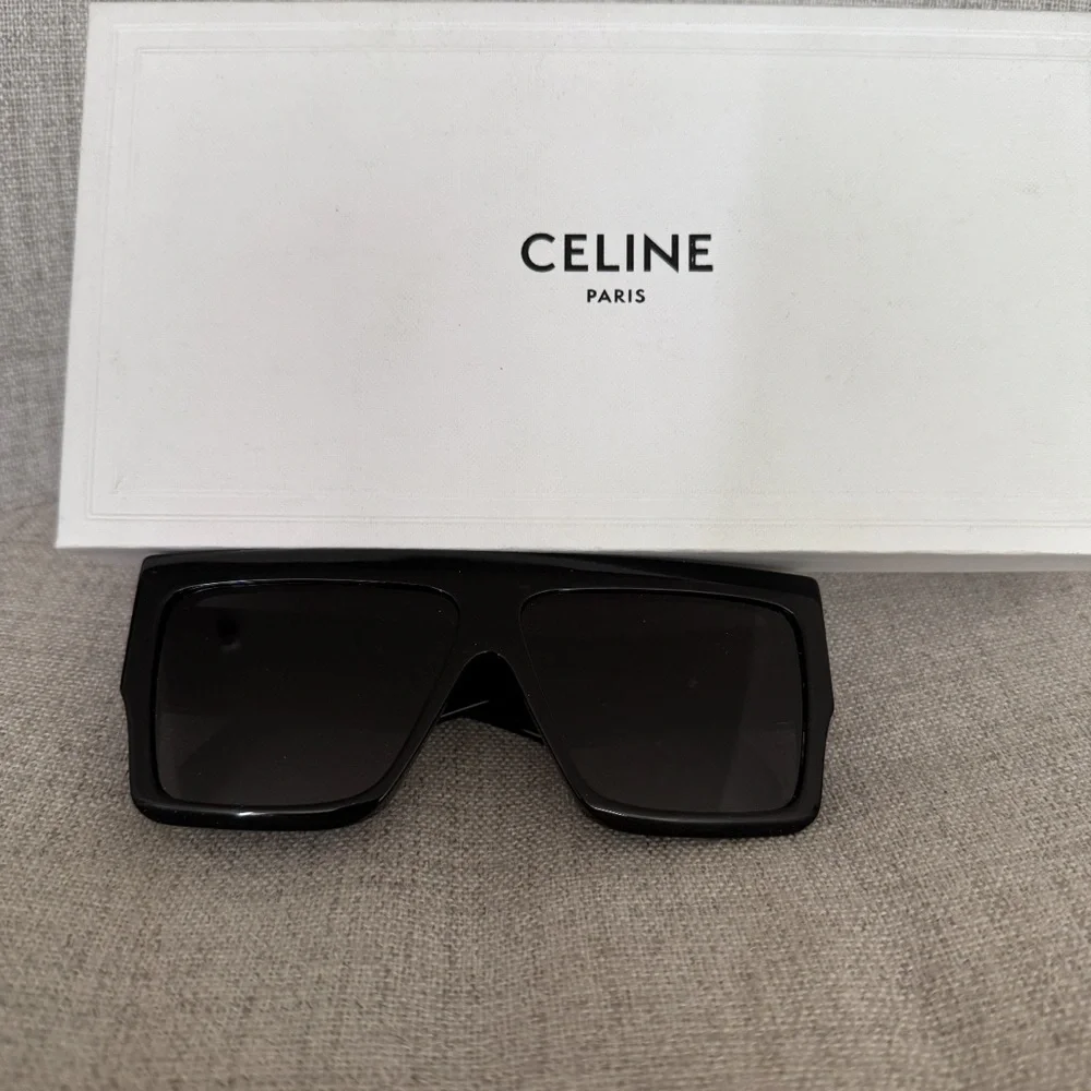 Celine Black Rectangular Sunglasses - Picture 1 of 4
